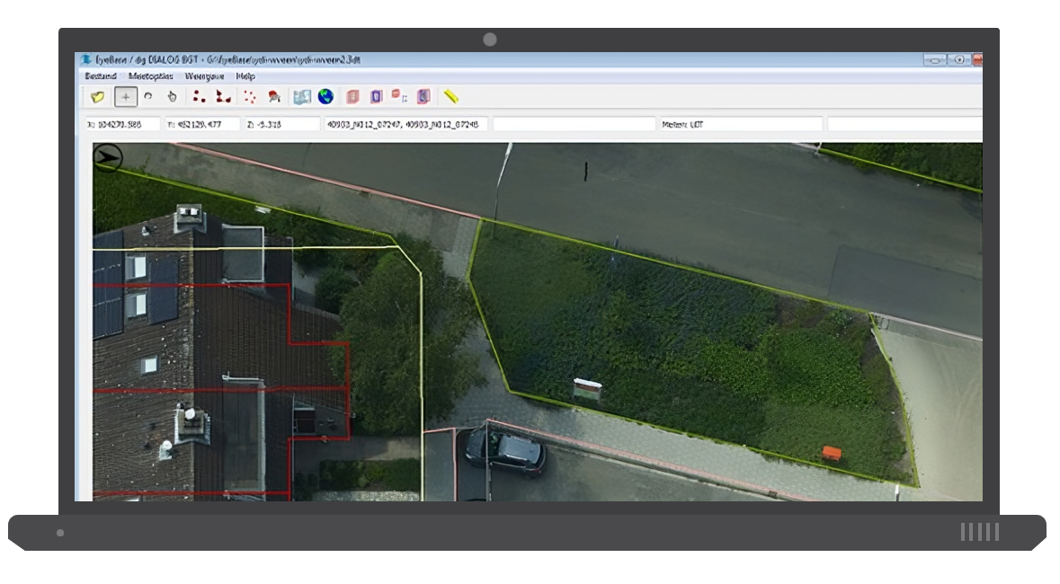 Laptop met screenshot van eyebase